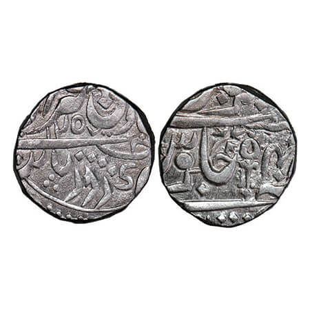 Datia, Silver Rupee, 11.00g, British Proctectorate issue, AH 1257 / 48 RY, INO Shah Alam I