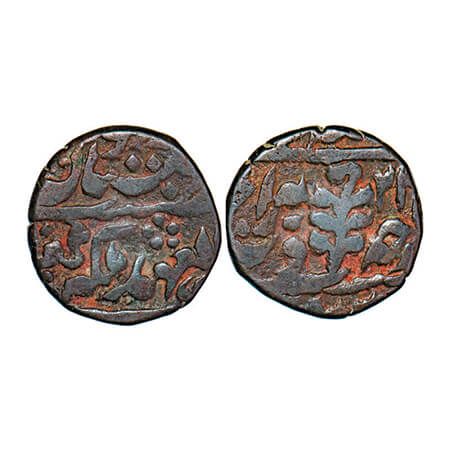 Jaipur, Copper Paisa, 6.16g, Madho Singh II, Sawai Jaipur Mint, ND/ 22 RY, INO Queen Victo