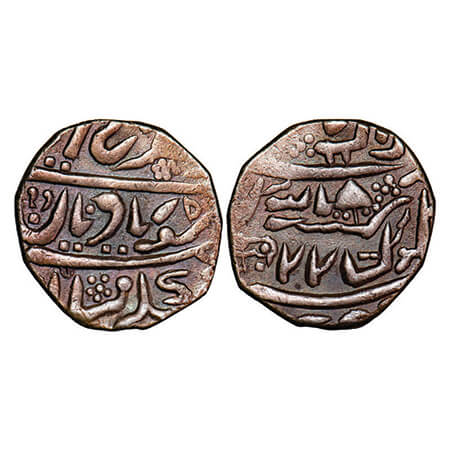 Jaisalmir, Silver Rupee, 10.34g, Ranjit Singh (1846-1864 AD), Akhey Shahi, 22 RY Frozen, D