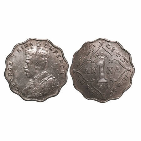 George V, Copper-Nickel, 1 Anna, 1912, Bombay Mint, No dot. GK 1142. Extremely Fine+. Scar