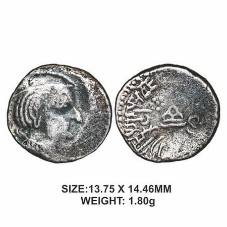 Western Kshatrapas, Kardamaka Family, Vijayasena s/o Damsena, (c. 238-239 AD), 1.80g, Silv