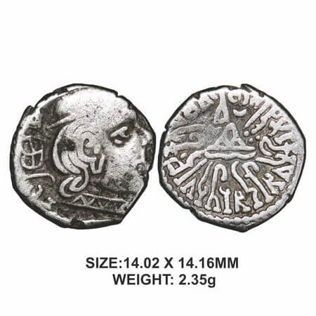 Vishvasimha II, son of Rudrasena II, (275-280 AD), As Kshatrapa, SE 199, Silver Drachma, 2