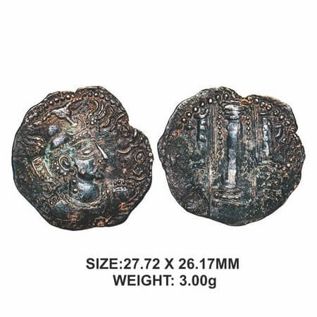 White Hunas or Hephathalites, Napki Malik (c. 475-476 AD), Silver, 3.00g, Obv: Large bust 