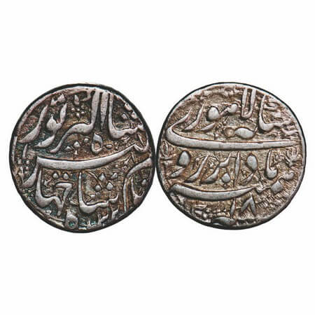 Jahangir, Silver Rupee, 11.35g, Lahore Mint, AH 1032/18 RY, Badabar Couplet, floral design