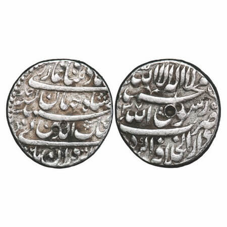 Shah Jahan I, Silver Rupee, 11.30g, Dar ul Khilafat Agra Mint, AH 1037 / Ahad (1) RY, lege