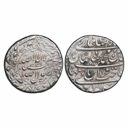 Shah Jahan I, Silver Rupee, 11.42g, Akbarabad Mint, AH 1039, Kalima within circle. KM 227.