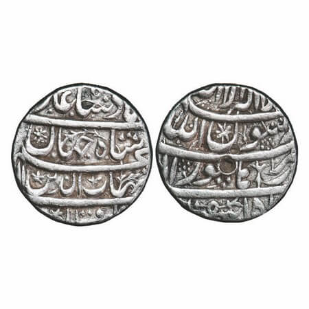 Shah Jahan I, Silver Rupee, 11.39g, Burhanpur Mint, AH (1038) / 2 RY on reverse, legends i