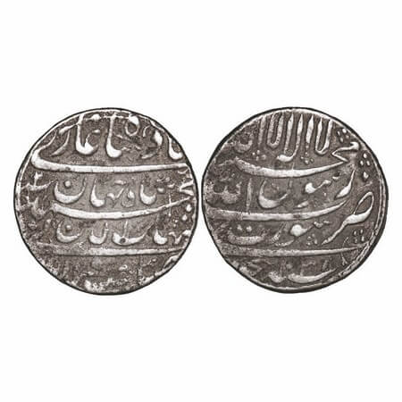 Shah Jahan I, Silver Rupee, 11.42g, Surat Mint, AH 1038 / 2 RY (Ry on obverse, legend in f