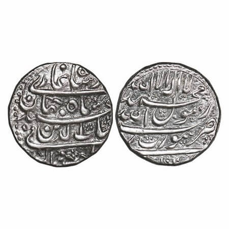 Shah Jahan I, Silver Rupee, 11.41g, Surat Mint, AH 1040, legend in four lines. KM 222.13. 