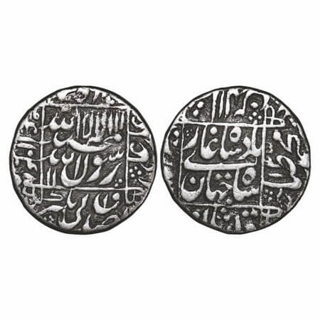Shah Jahan I, Silver Rupee, 11.17g, Surat Mint, AH 1048 / 11 RY on obverse, legends in squ