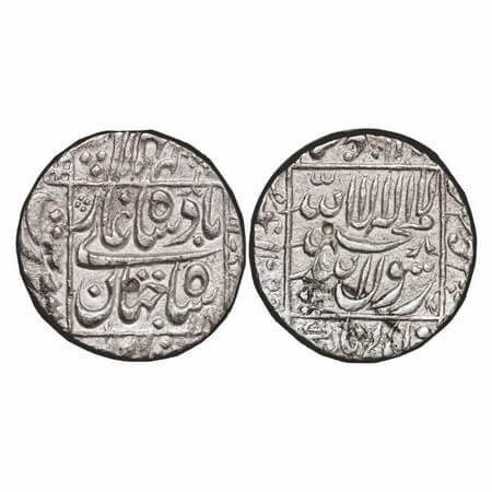 Shah Jahan I, Silver Rupee, 11.48g, Surat Mint, AH 1055 / 18 RY on obverse, legends in squ