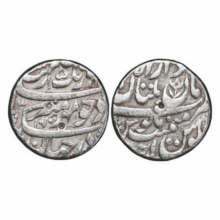 Aurangzeb, Silver Rupee, 11.33g, Dar-ul-Aman Multan Mint, AH 1070/Ahd RY, Mihir Munir type