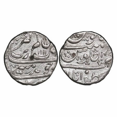 Aurangzeb, Silver Rupee, 11.28g, Zafarabad Mint, Badre Munir Couplet, AH 1111 / 4x RY, min