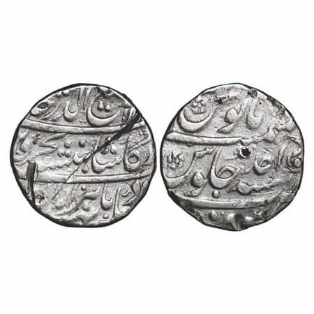 Rafi-ud-Darjat, Silver Rupee, 11.42g, Sahrind, AH 11xx/ Ahd (1) RY. KM 405.18. Scratch mar