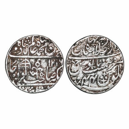 Shah Alam II, Silver Rupee, 11.20g, (Nazrana like broad flan), Shahjahanabad Mint, AH 1216