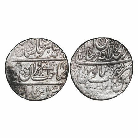 Muhammad Akbar II, Silver Rupee, 11.16g, Dar ul Khilafat Shahjahanabad Mint, AH 1223 / 2 R