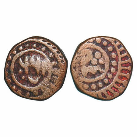 Shah Alam II, Copper Falus, 21.60g, (Shahjahanabad) Mint, AH 1202 retrograde / 30 RY. KM 7