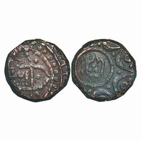 Shah Alam II, Copper Falus, 21.60g, (Shahjahanabad) Mint, AH 1204 retrograde (4)/ 31 RY. K