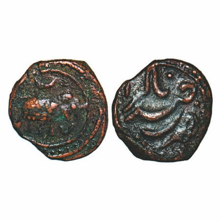 Nawabs of Cuddappah as vassals of Tipu Sultan, Copper Cash, 2.39g, Hyderabad Mint, No date