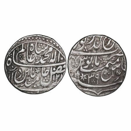 Bharatpur, Silver Rupee, 11.06g, Balwant Singh (AH 1242-1269/1826-1853 AD), INO Shah Alam 