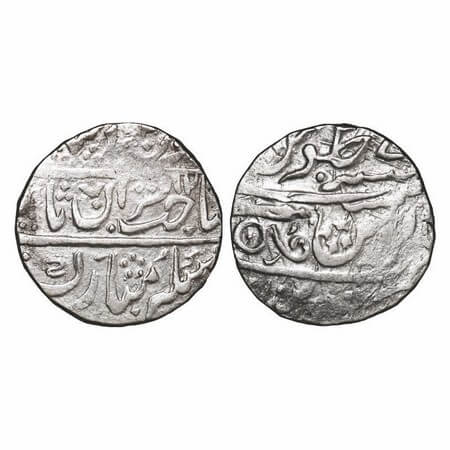 Gwalior, Silver Rupee, 10.88g, Daulat Rao, Shadora Mint, AH 12xx /7 RY, INO Muhammad Akbar