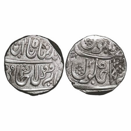 Gwalior, Silver Rupee, 10.95g, Jean Baptiste Filose, (Shadhora or Sabalgarh) Mint, RY 3x, 
