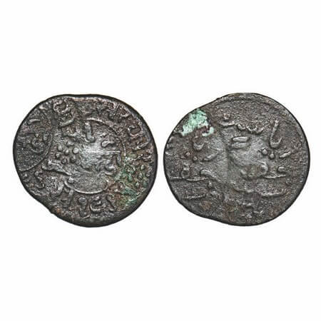 Junagadh, Copper Dokdo, 4.30g, Rasul Muhammad Khan (VS 1948-1968 / 1891-1911 AD), VS 1966,
