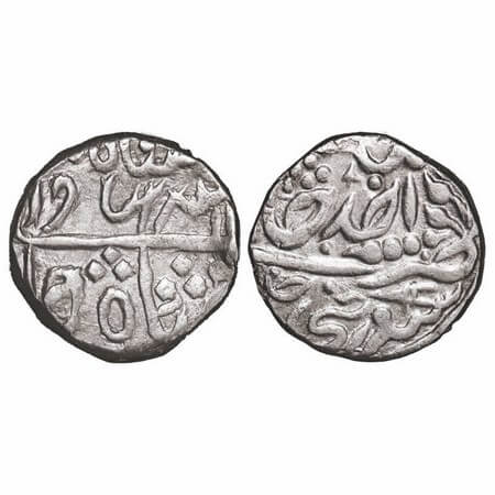 Karauli, Silver Rupee, 11.00g, British Protectorate Issue, Sawai Jaipur Mint, Ahad (1) RY,
