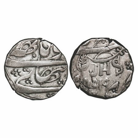 Kashmir, Silver Rupee, 10.75g, Ranbir Singh (VS 1914-1942 / 1857-1885 AD), JHS series coin