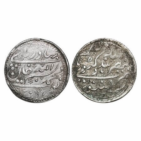 Radhanpur, Silver Rupee, 11.14g, Bismilla Khan, AH 1297 / 1880 AD, INO Victoria Queen. KM 