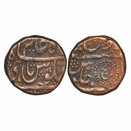 Ratlam, Copper Falus (Paisa), 13.80g, Anonymous Hammered Coinage, Raij Series, INO Shah Al