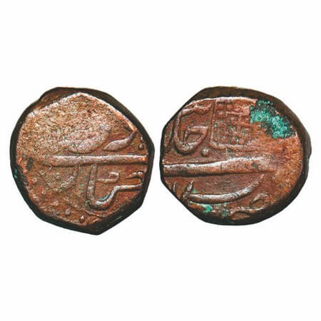 Ratlam, Copper Falus (Paisa), 13.54g, Anonymous Hammered Coinage, Raij Series, INO Shah Al