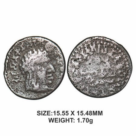 Satavahanas, Vasisthiputra Sri Satakarni (c. 118-147 AD), Silver Drachma, 1.70g, Obv: Bust