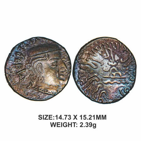 Western Kshatrapas, Rudrasena I s/o Rudrasimha I (c. 198-222 AD), Kardamaka Family, Silver