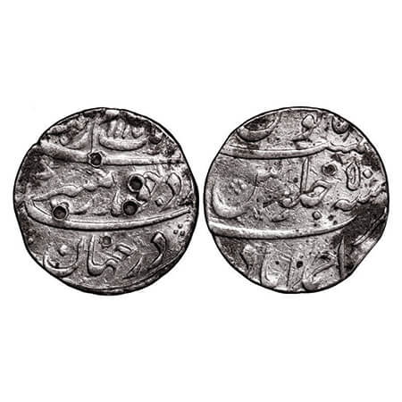 Aurangzeb, Silver Rupee, 11.55g, Ahmadabad Mint, AH 1117/50 RY, mint name on rev bottom. K
