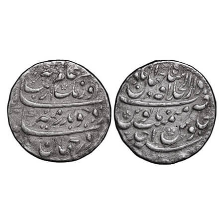 Aurangzeb, Silver Rupee, 11.45g, Dar us Khilafat Shahjahanabad Mint, AH (106)9/Ahad (1) RY