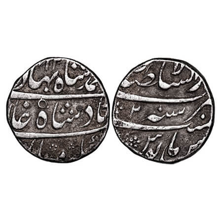 Ahmad Shah Bahadur, Silver Rupee, 11.42g, Dar us Sultanat Lahore Mint, AH (11)62/2 RY. KM