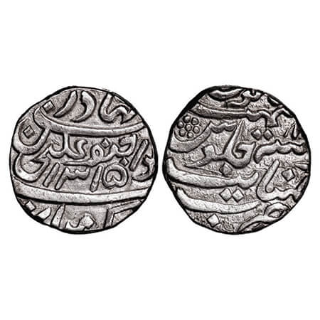Cambay, Silver Rupee, 11.53g, Jafar Ali Khan (1880-1915 AD), AH 1315/1(6) RY, with complet