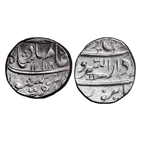 Gwalior, Silver Rupee, 11.60g, Daulat Rao Sindhia ( 1794-1827 AD), Dar ul Sarur Burhanpur