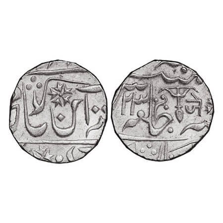Gwalior, Silver Rupee, 11.08g, Jankoji Rao (AH 1243-1259 / 1827-1843 AD), Gwalior (fort) m