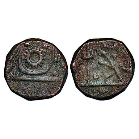 Gwalior, Copper Paisa, 14.73g, Jankoji Rao (AH 1243-1259 / 1827-1843 AD), Lashkar Mint, Ob