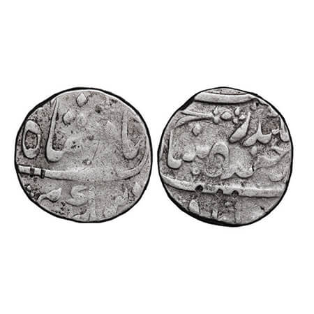 Hyderabad, Silver Rupee, 10.99g, Sikandar Jha (AH 1218-1244, 1803-1829 AD), Farkhanda Buny