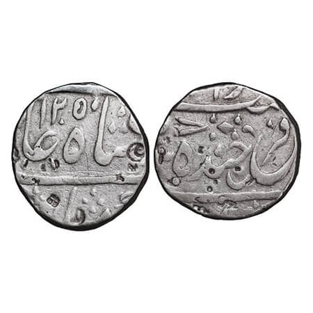 Hyderabad, Silver Rupee, 11.07g, Nasir ud Daula (1829-1857 AD), Haidarabad Mint, in INO Mu