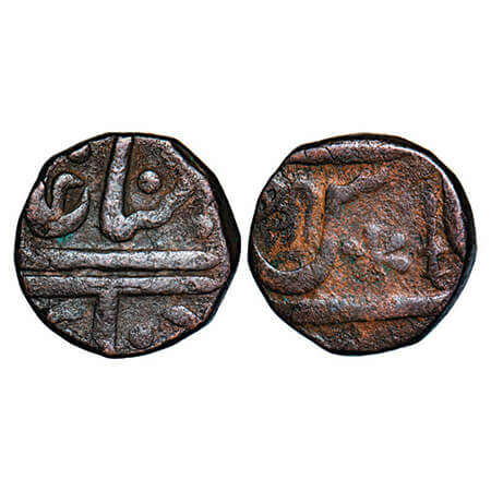 Indore, Copper Paisa, 16.13g, Ahalya Bai (AH 1179-1210 / 1765-1795 AD), INO Shah Alam II, 