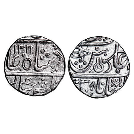 Indore, Silver Rupee, 11.28g, Tukoji Rao I (AH 1210-1212 / 1795-1797 AD), (Malharnagar) Mi
