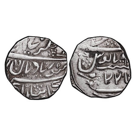 Jaisalmir, Silver Rupee, 10.40g, Ranjit Singh (1846-1864 AD), Akhey Shahi, 22 RY Frozen, D