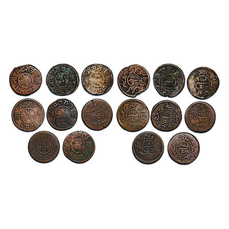Kutch, Copper 1 ½ Dokda (8 Coins), Pragmalji II, INO Victoria Queen, VS 1927/1870 AD (smal