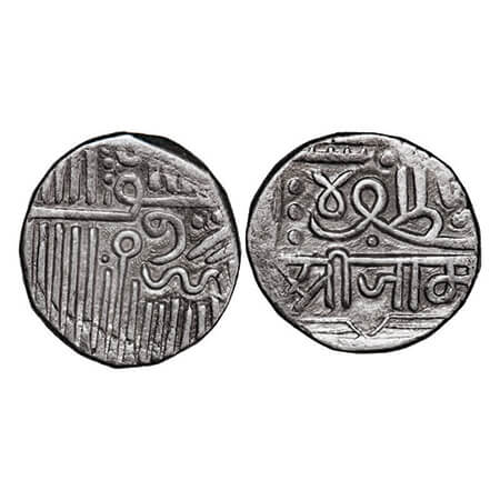 Nawanagar, Silver Kori, 4.77g, British Protectorate, AH (9)78 Frozen, INO Muzaffar Shah II