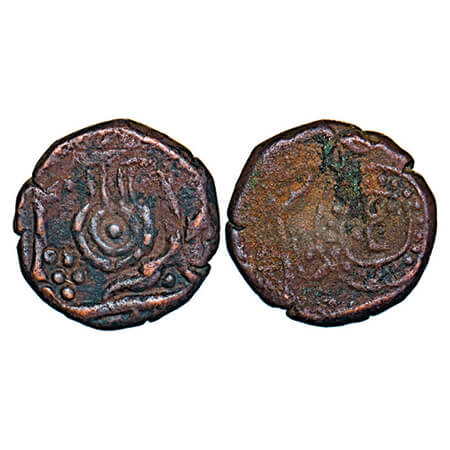 Ratlam, Copper ½ Paisa, 6.97g, Anonymous hammered coinage, Raij Series, struck on Indore c