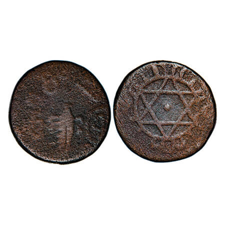 Travancore, Copper ¼ Chukram, 2.30, Rama Varma VI (ME 1062-1101 / 1885-1924 AD), Obv: Conc